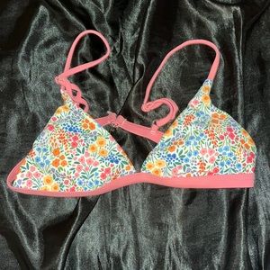 Shein flowery bikini triangle top